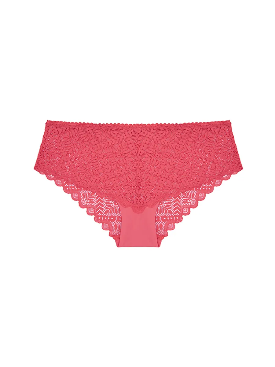 SABINA Mad Moiselle Basic Lace Winter 23 Boyleg Panty - Coral Red