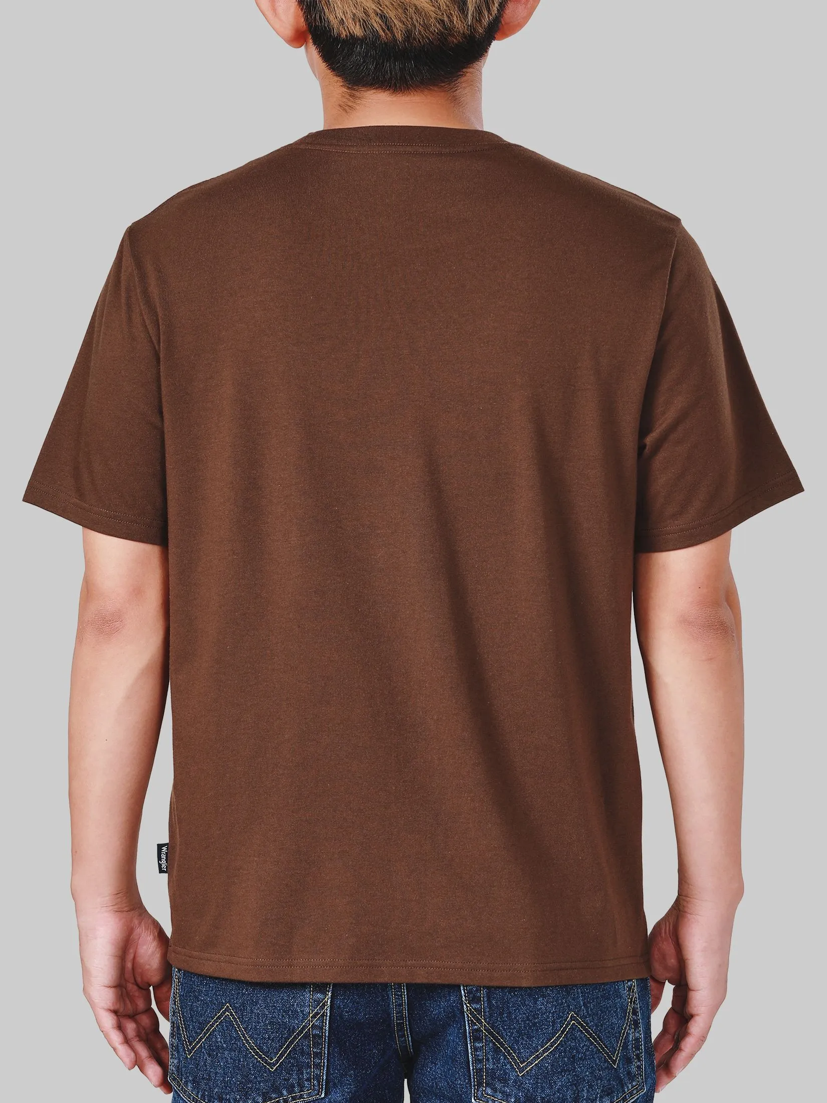 WRANGLER Men's Tee Short Sleeve Regular Fit Brown