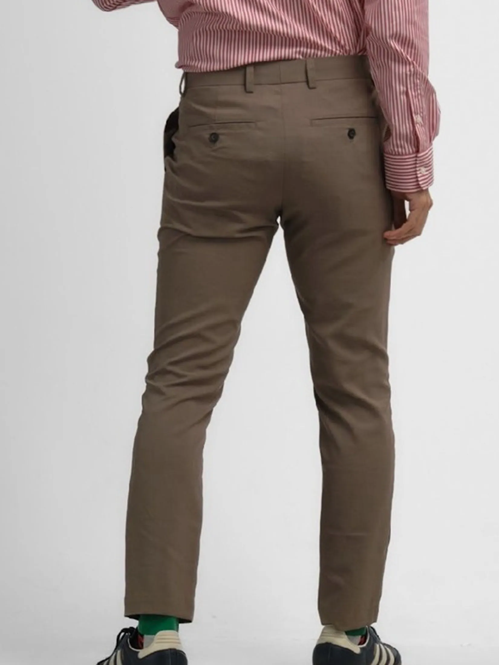 ERA-WON Men s pant skinny Crop Brown