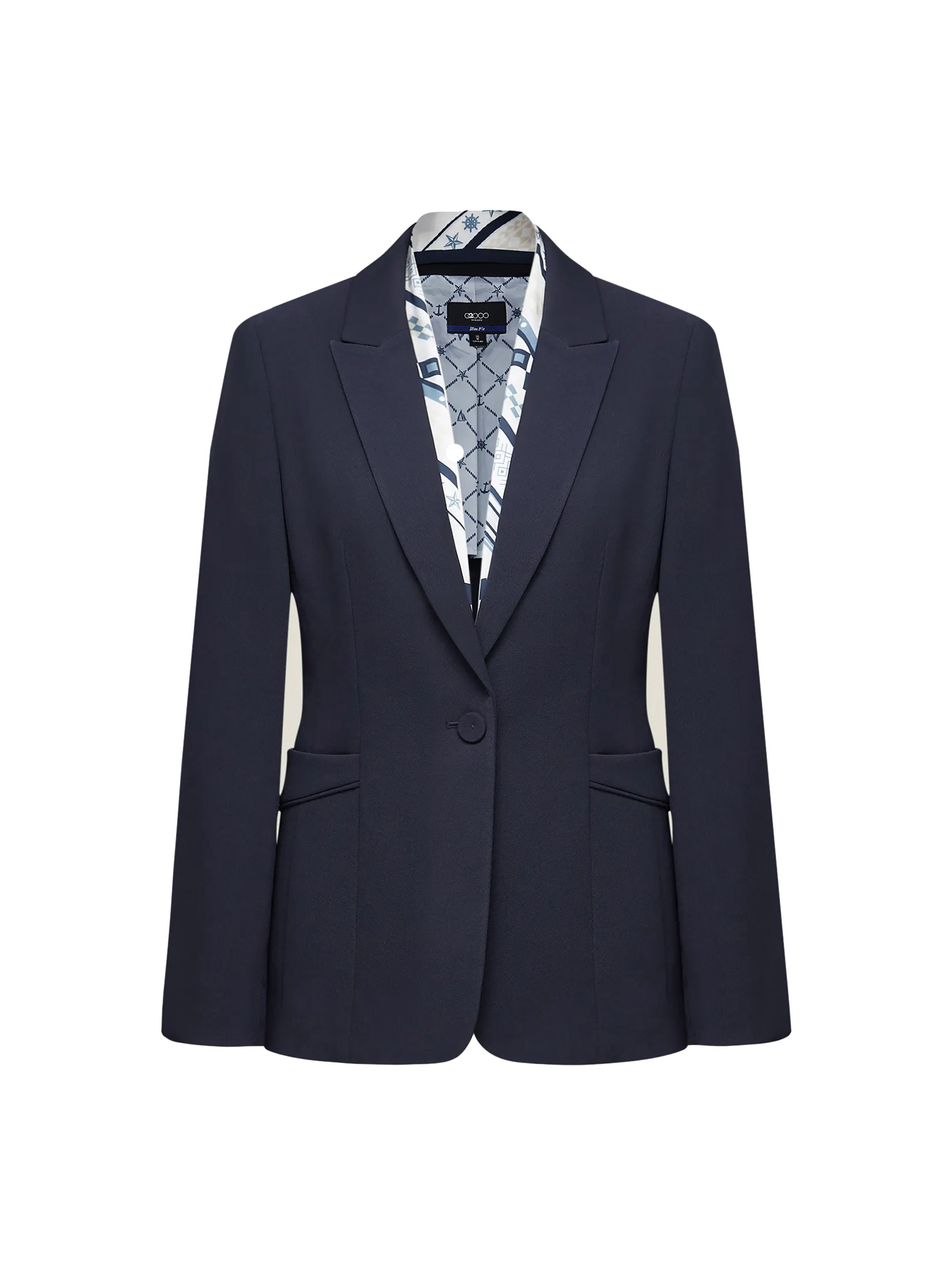 G2000 Women Clothing Suit Blazer With Scarf Slim Fit - Navy