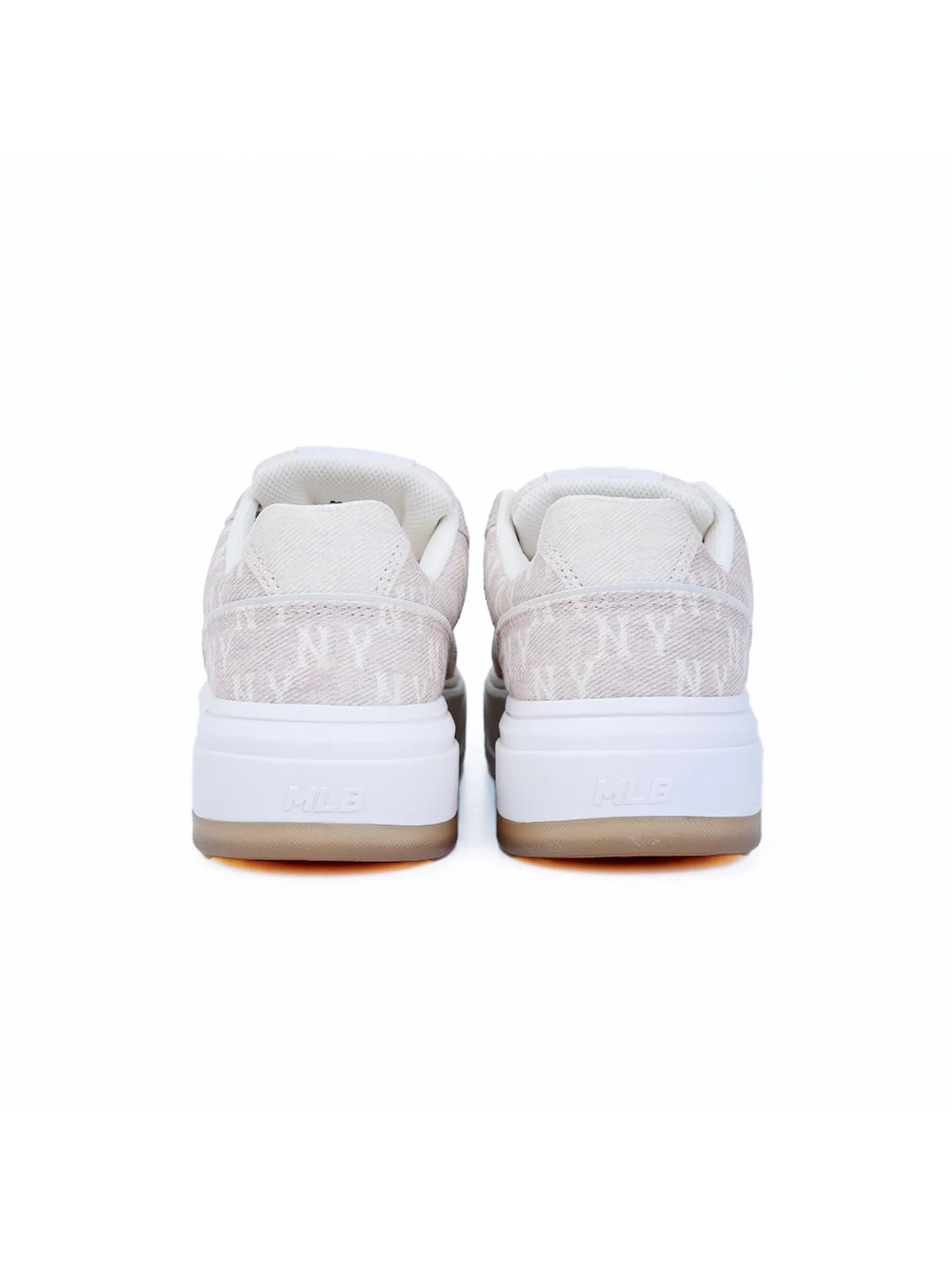 MLB Unisex Chunky Liner Denim Monogram Small Logo (Sl) Model 3ASXS015N 50BGS Beige