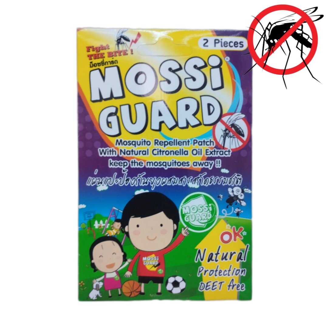 Наклейки от комаров для детей Mossi Guard Mosquito Repellent Patch – натуральная защита с экстрактом цитронеллы, 2 шт.