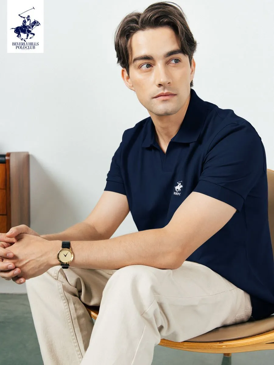 BEVERLY HILLS POLO CLUB Dark blue Men Polo Shirts Model BV2I001