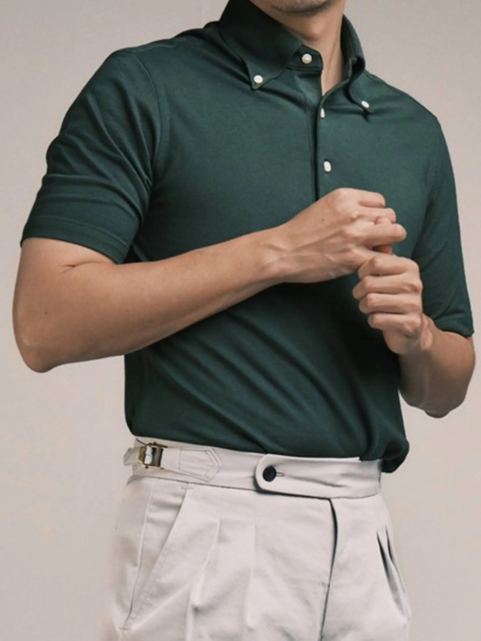 ERA-WON Men Polo Shirt Collection "Brother" Green