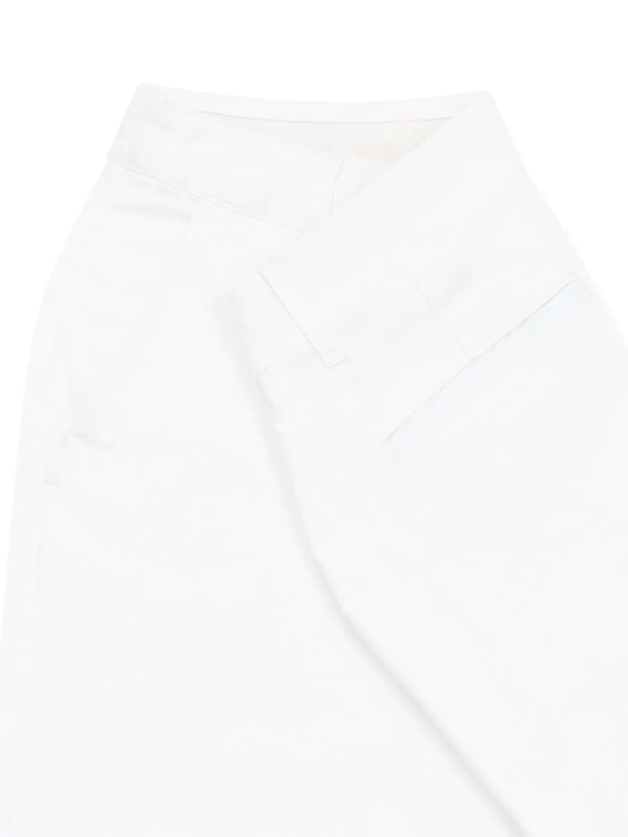 GIORDANO Women's Twill Regular Elastic Waist Woven Pants (180° Waistband)
