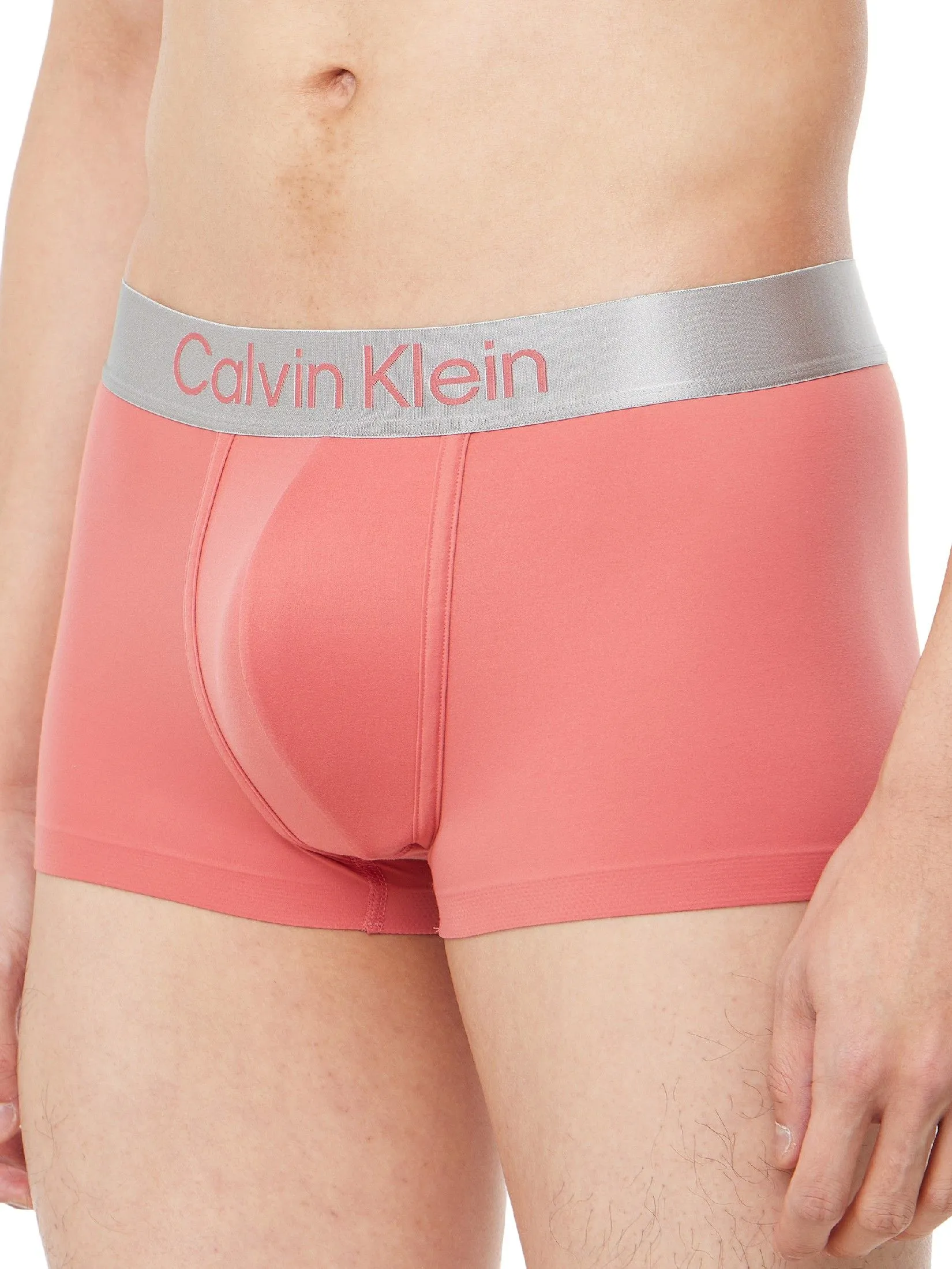 CALVIN KLEIN Men's Brushed Micro Jersey Low Rise Trunks Pink