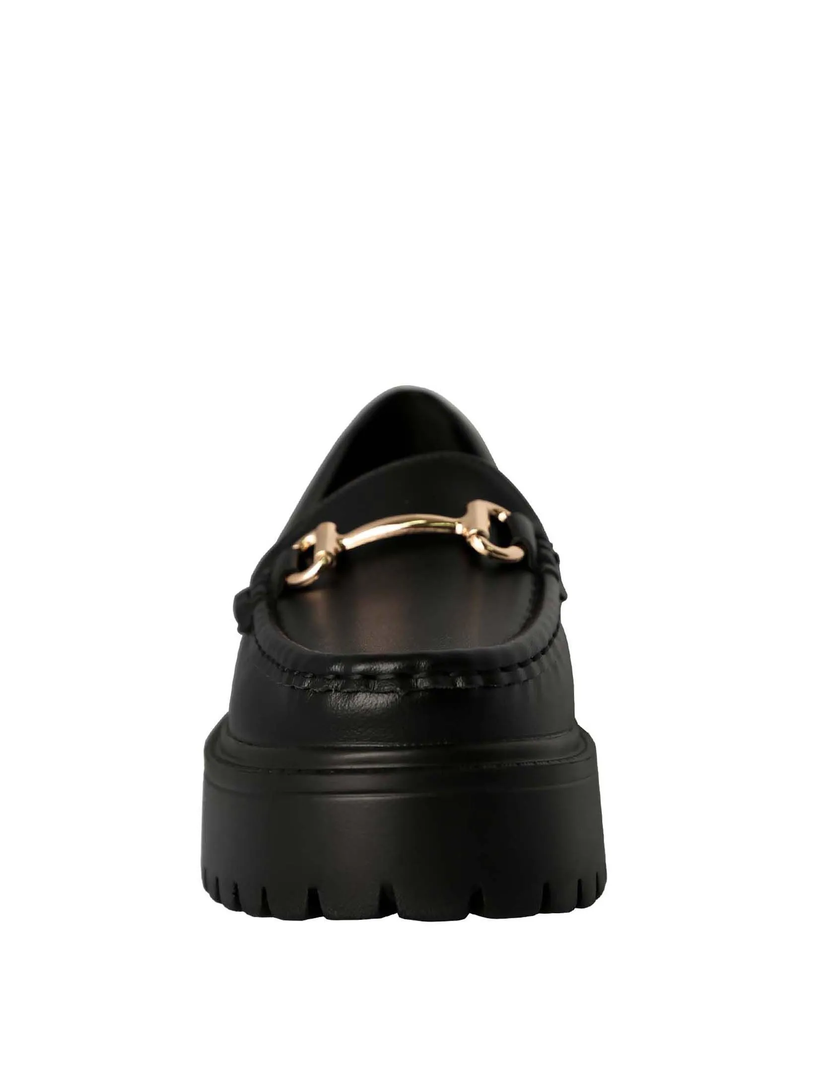 VILLAINS SF ROVE Women's Platform Loafer Heels BLACK