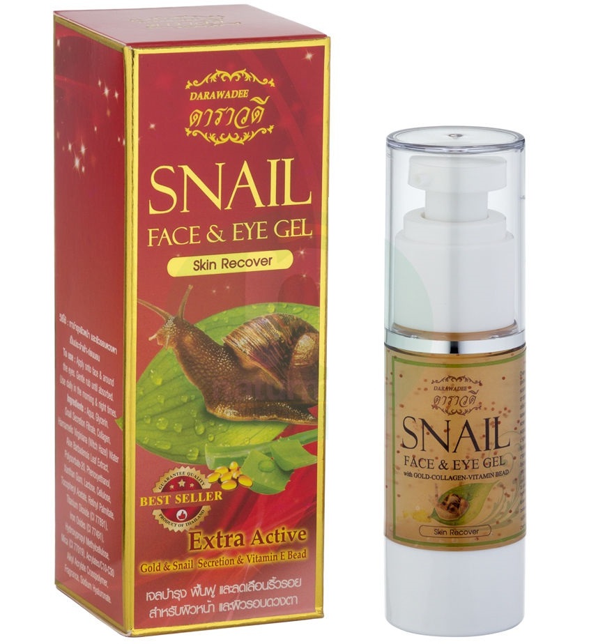 Гель сыворотка для лица и кожи вокруг глаз с улиткой и коллагеном Darawadee 30 мл