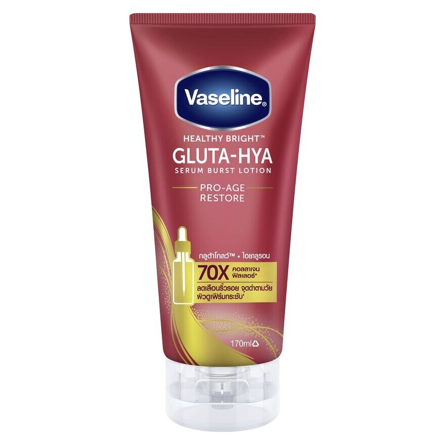Vaseline Healthy Bright Gluta Hya Serum Burst Lotion Pro-Age Restore 170 Ml.