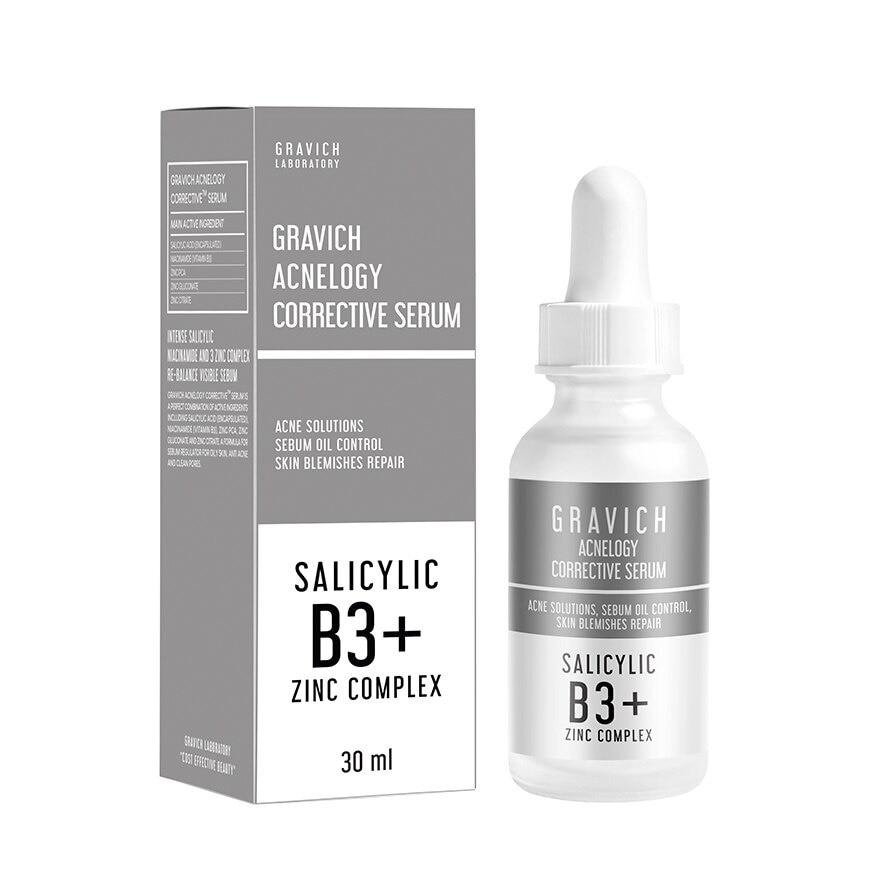 Gravich Acnelogy Corrective Serum Salicylic B3+ Zinc Complex 30 ml.
