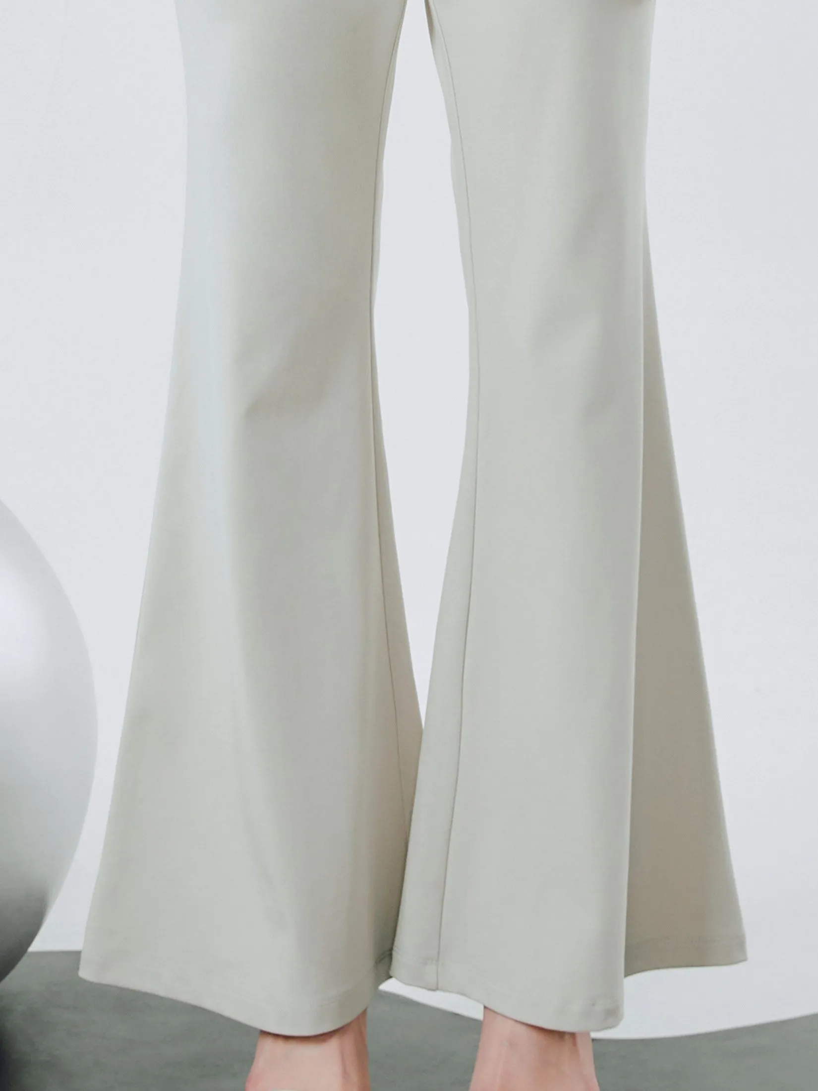 SHAKA Woman Pants  Stretch Jersey Flare Grey