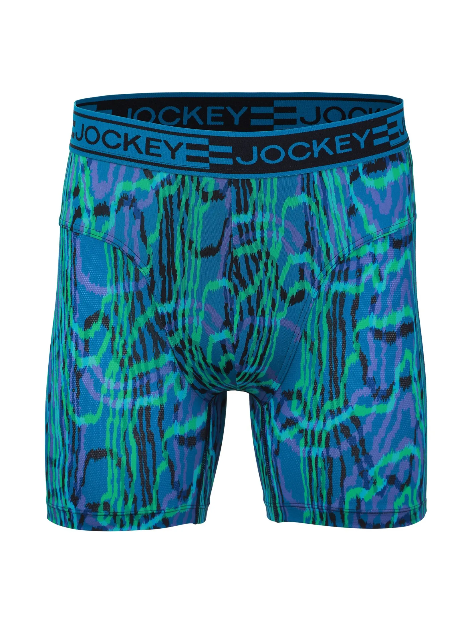 JOCKEY UNDERWEAR Men's SPORT MICROFIBER ACTIVE BOXER TRUNK GREEN