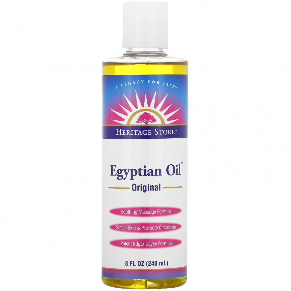 Heritage Store, египетское масло, оригинальное, 240 мл (8 жидк. унций)