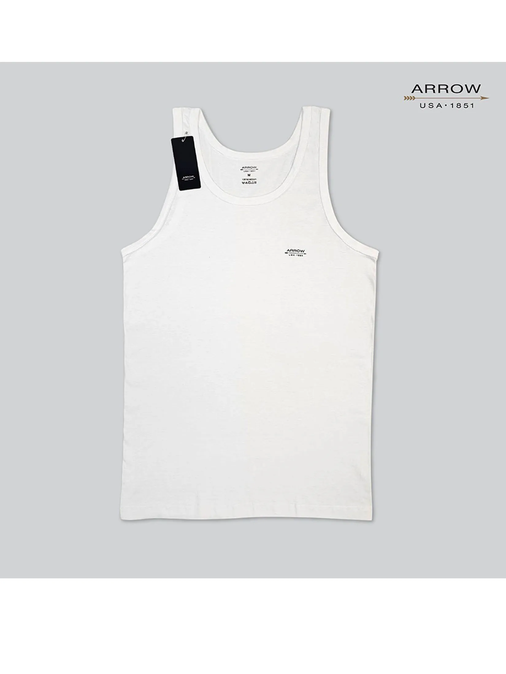 ARROW Men s Tank Top Cotton Jersey MXWY91F-WH White