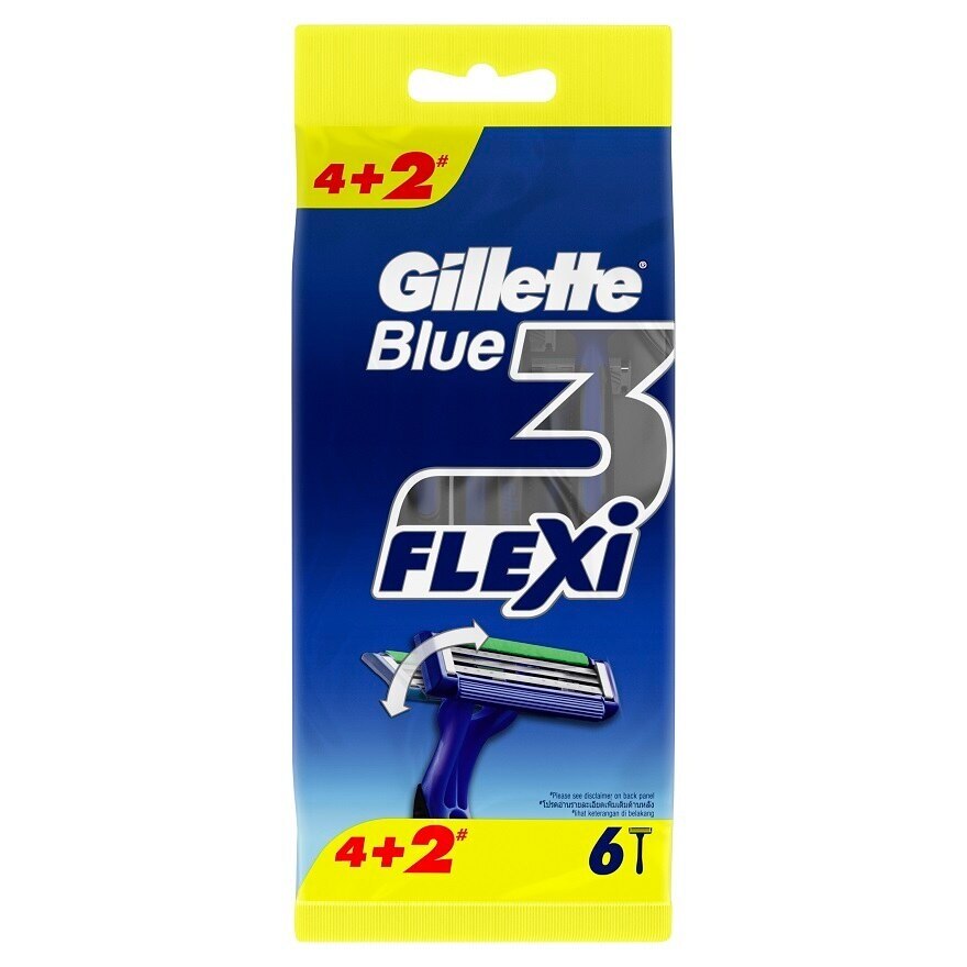 Gillette Blue 3 Flexi 6 'S มีดโกนยิลเลตต์