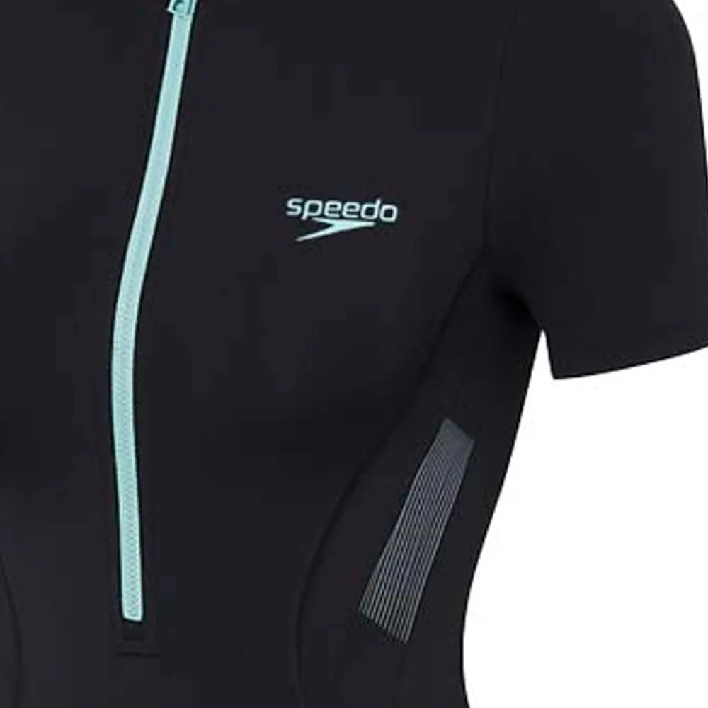 SPEEDO Hero 6.0 Short Sleeve One Piece (Aurora Shaping) Women Swimsuit Black - SP111SP873ENTH