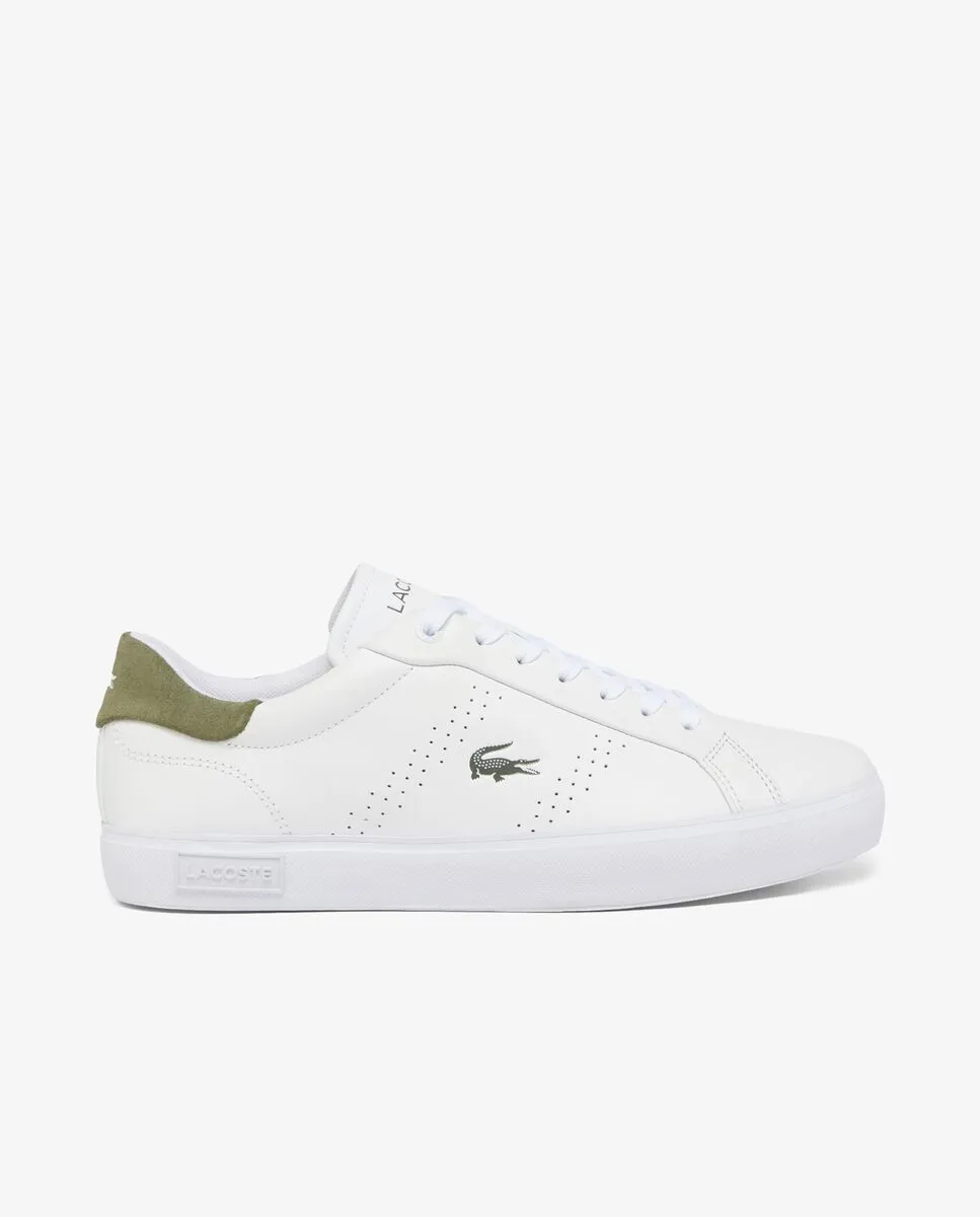 LACOSTE Men’s Powercourt 2.0 Leather Sneakers White Size - 10 UK