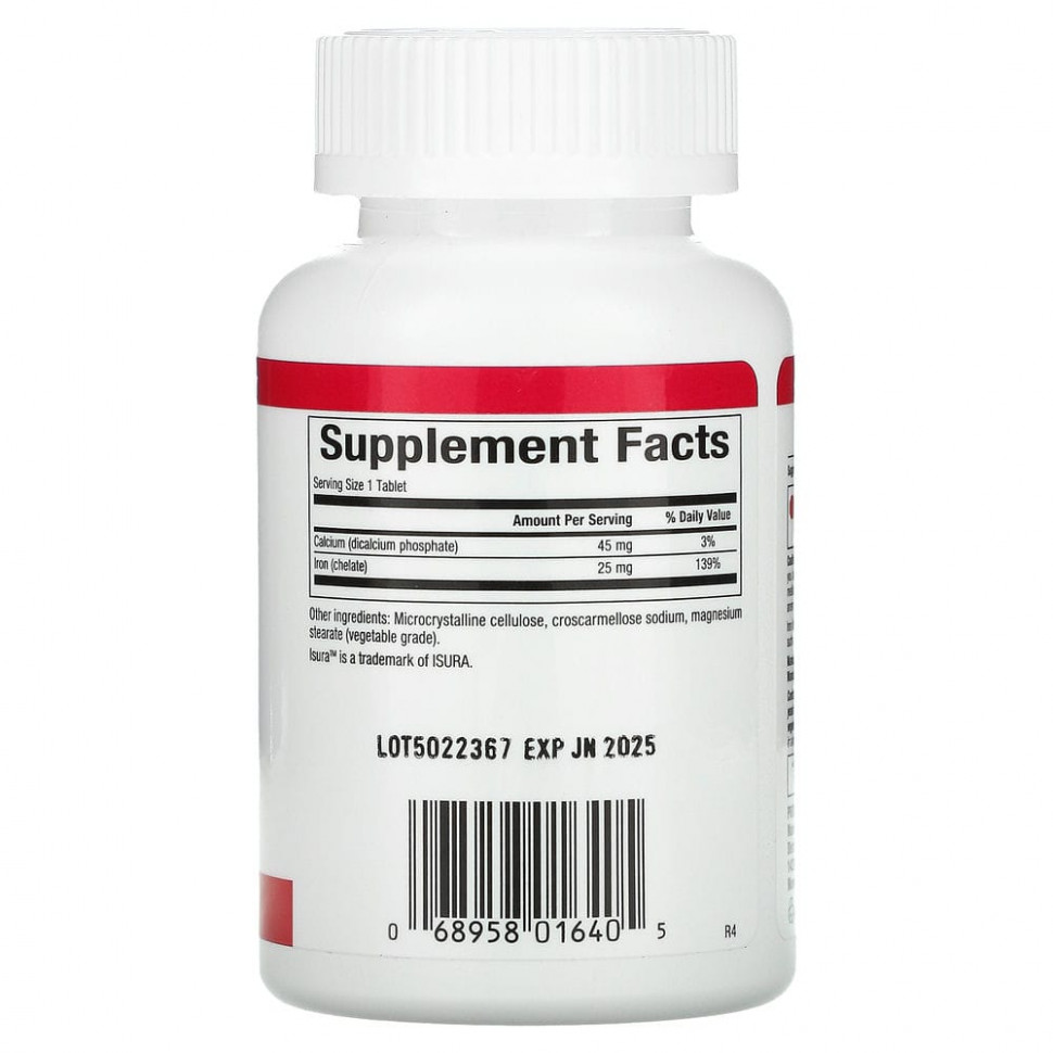 Natural Factors, Комплекс железа, 25 мг, 90 таблеток