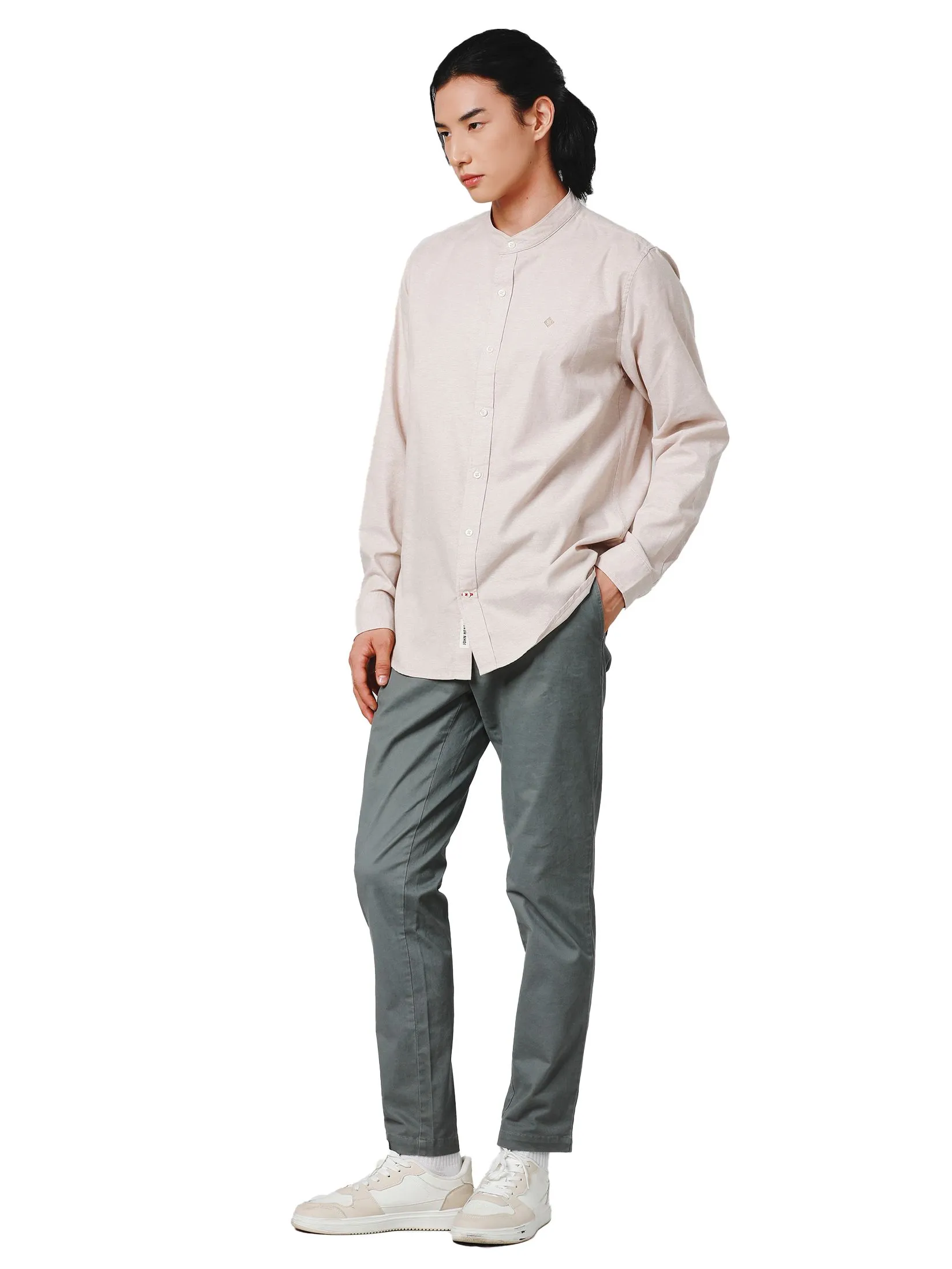 JOHN HENRY Men's Long Sleeves Shirts (Slim Fit) ICONIC AF Khaki