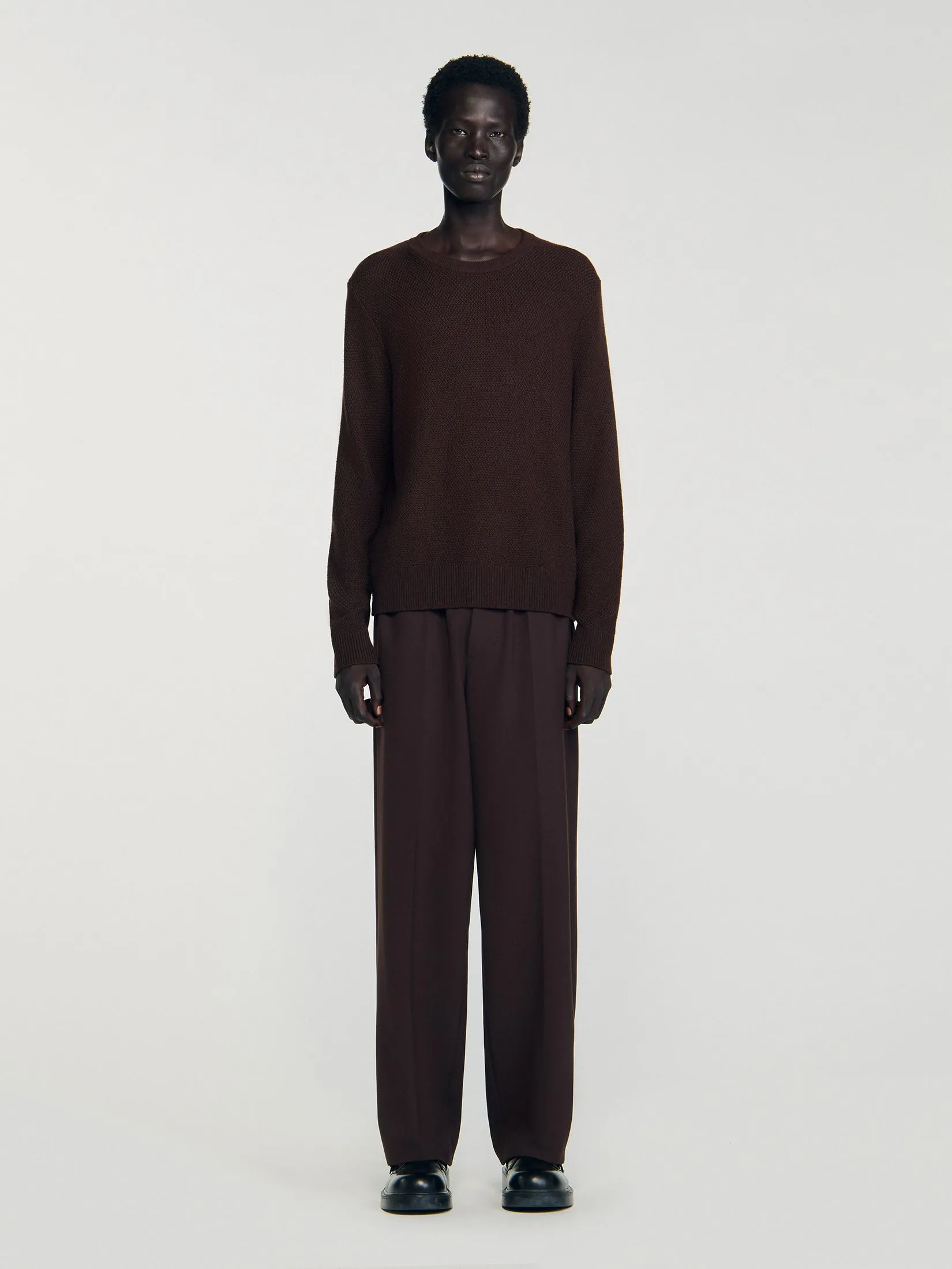 SANDRO Textured Knit Jumper