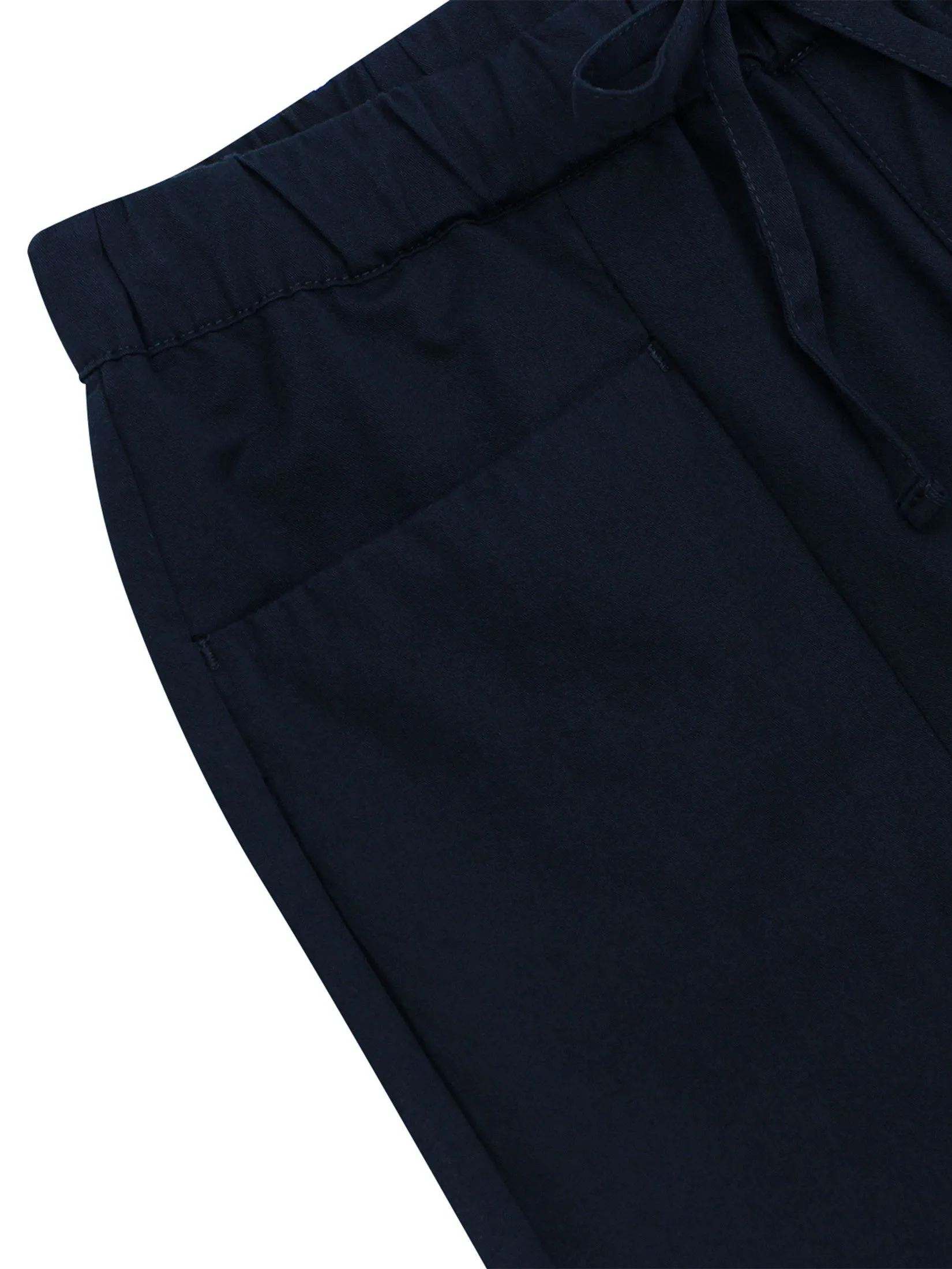 GIORDANO Women's Regular Woven Audrey Pants Navy
