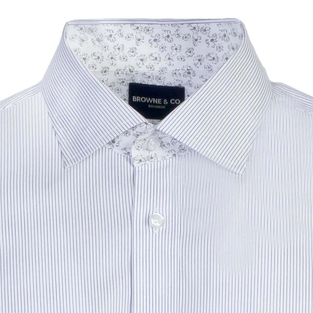 BROWNE & CO. White French Collar Long Sleeves Shirt