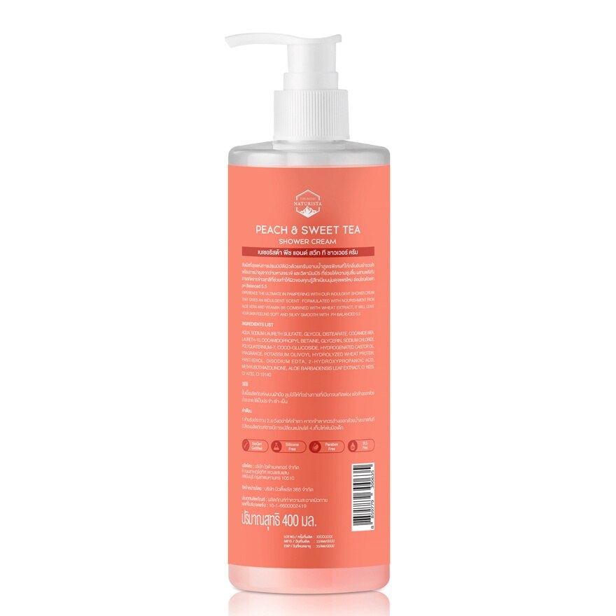 Naturista Peach  Sweet Tea Shower Cream 400 ml.