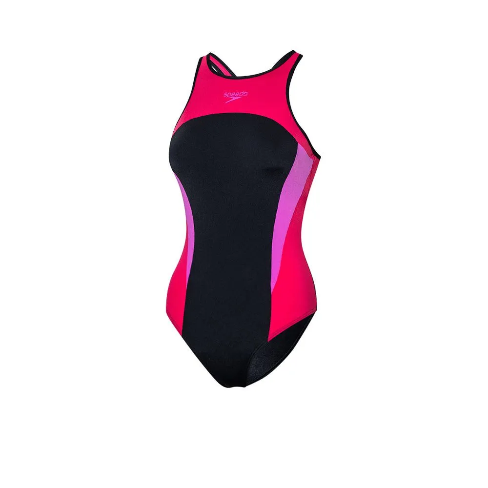 SPEEDO Women Swimsuit Highneck Splice Crossback Black - SP111SP434EGTH