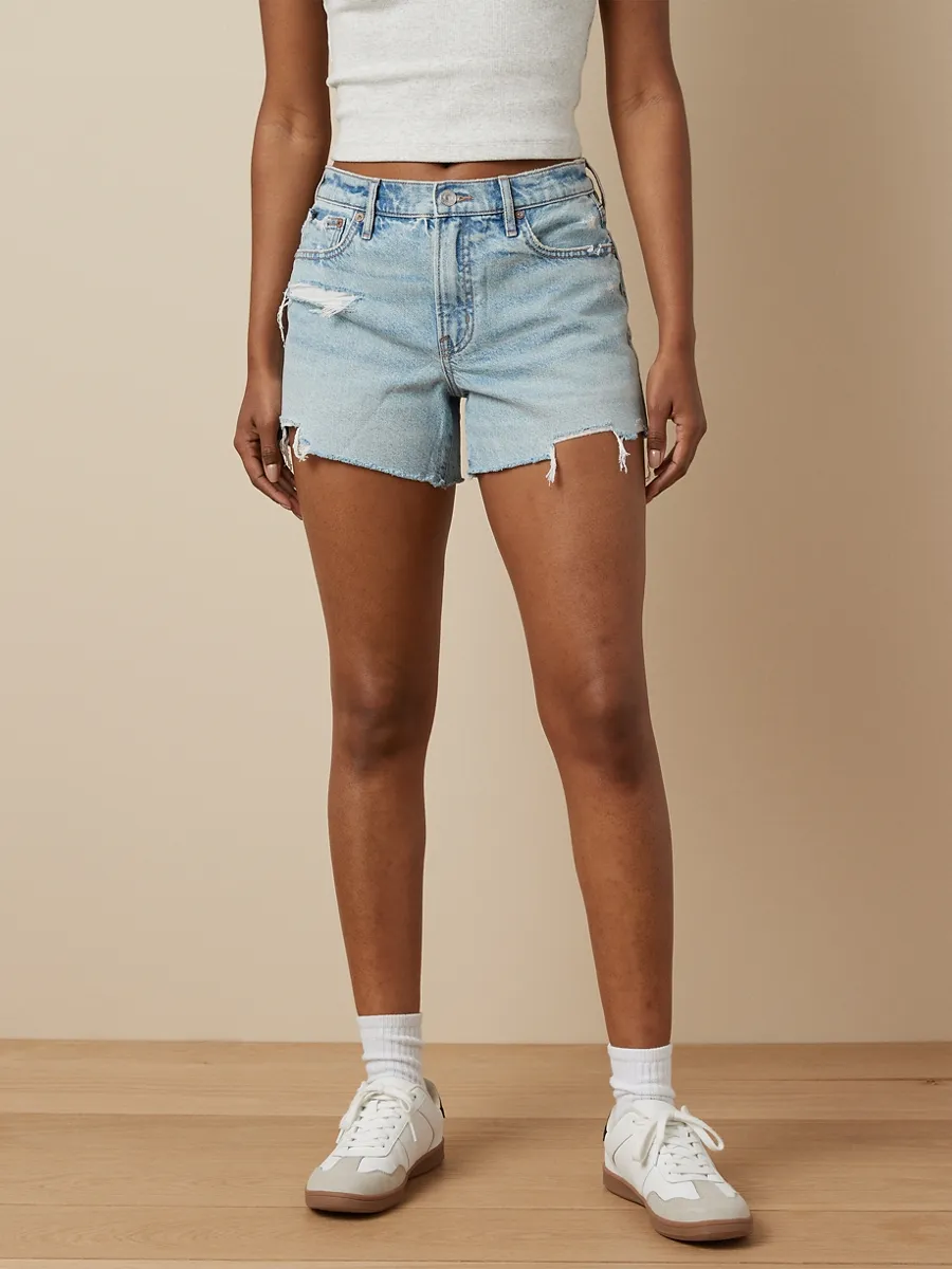 AMERICAN EAGLE WOMEN PERFECT SHORT 4 445 INDIGO WATERS