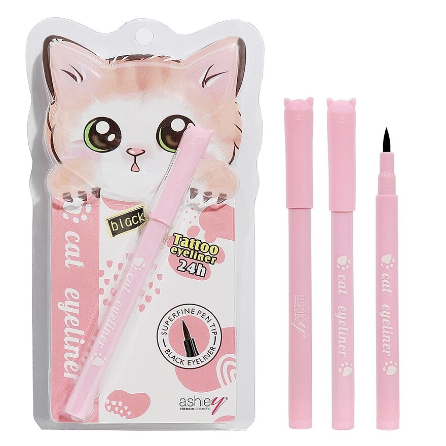 Ashley Cat Eyeliner Pen 2g Black - Black