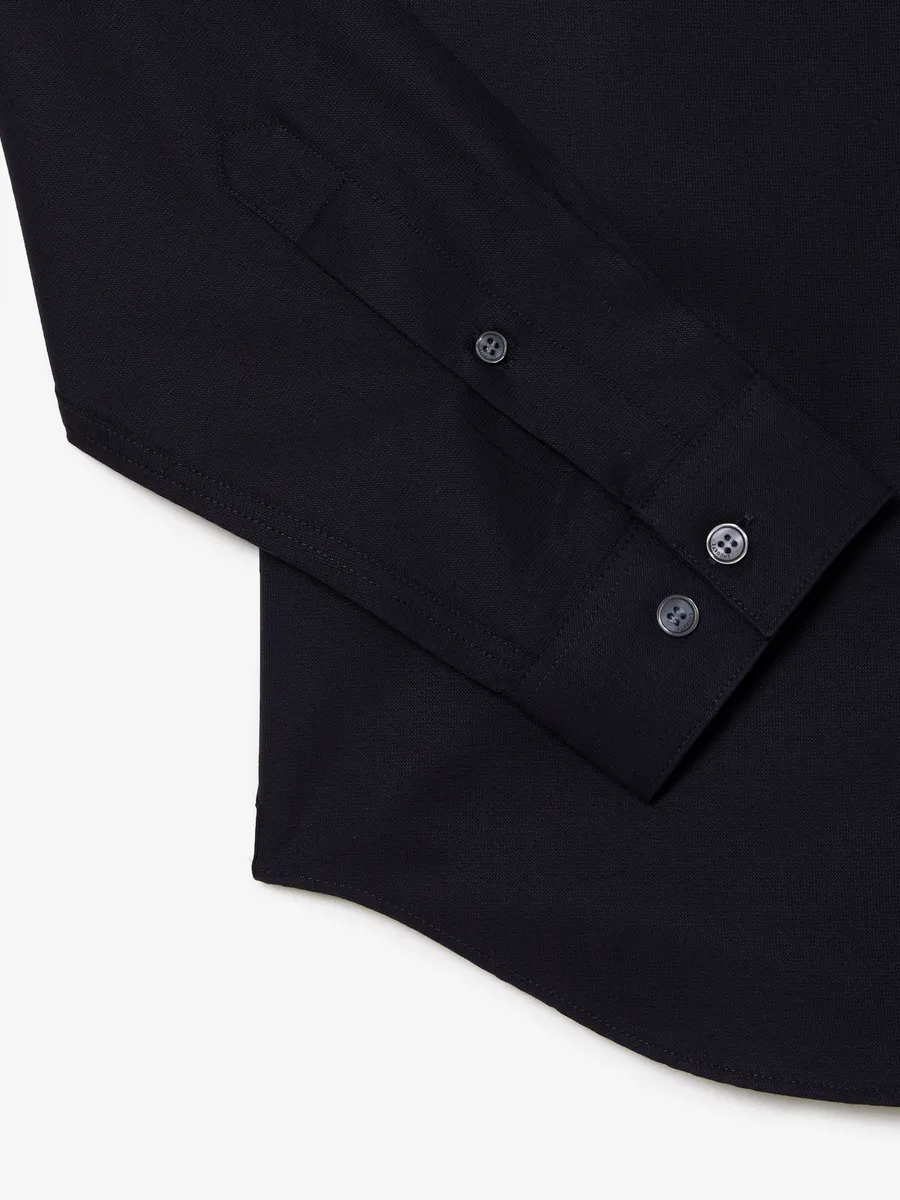 LACOSTE Regular Fit Shaped Collar Shirt Navy Blue