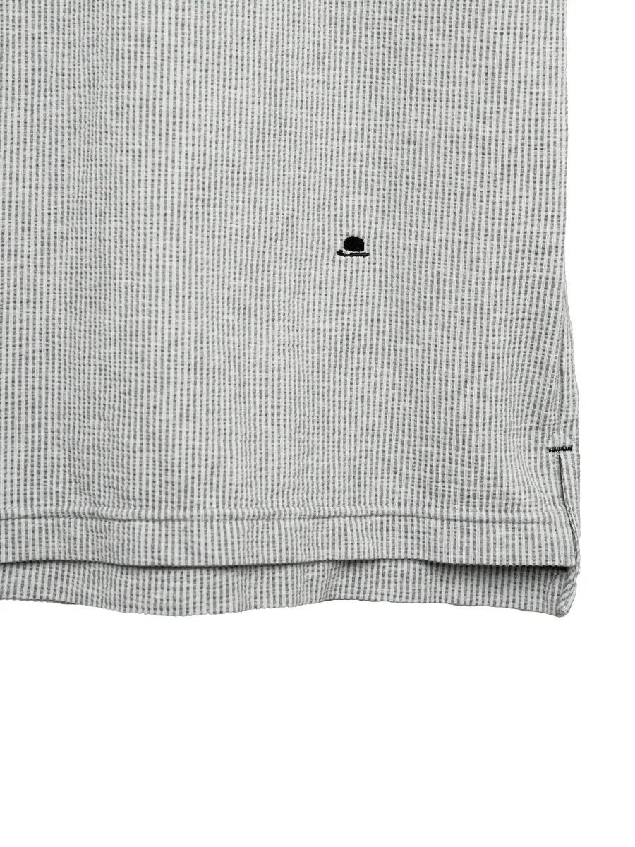 TAKEO KIKUCHI MEN GREY COOLMAX KNIT SUCKER POLO SHIRT