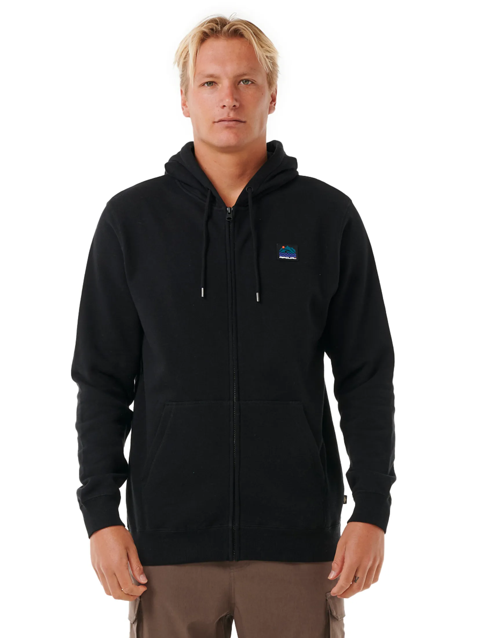 RIP CURL Men Hoodie Search Zip Thru Black