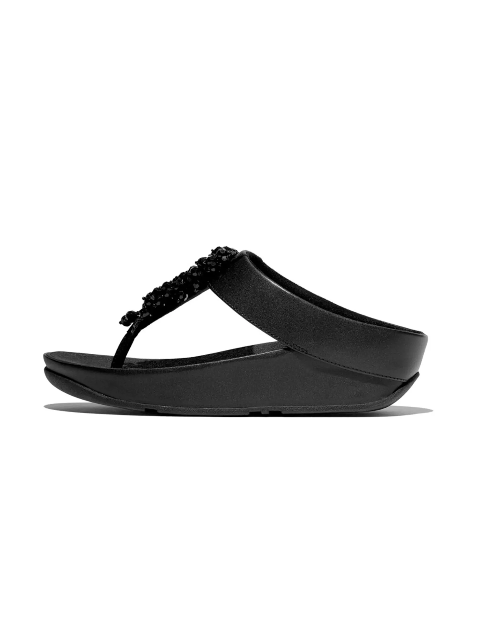 FitFlop™ WOMEN'S RUMBA BEADED TOE-POST SANDALS BLACK