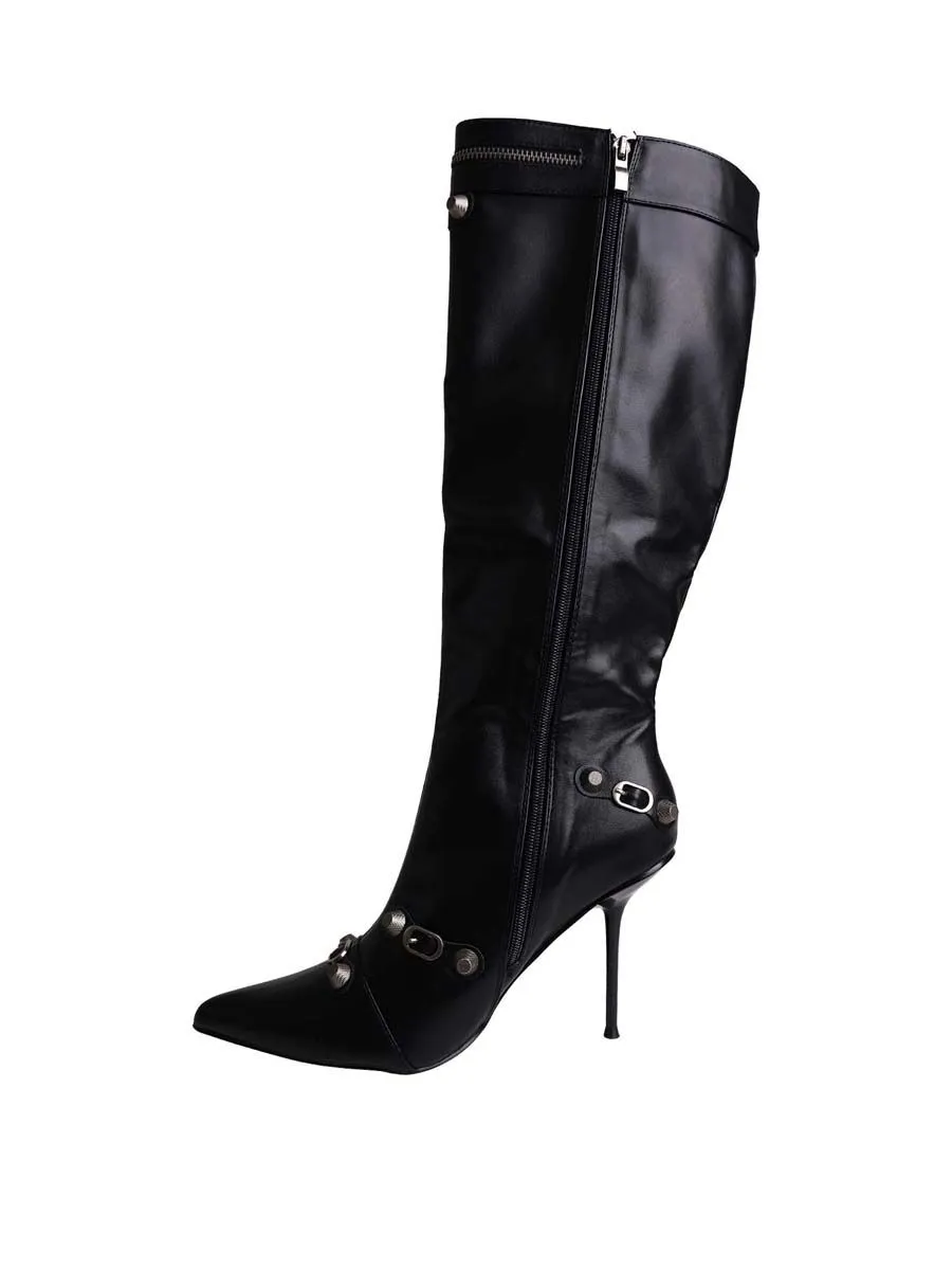 VILLAINS SF ESTI Women's Knee-High Boots BLACK
