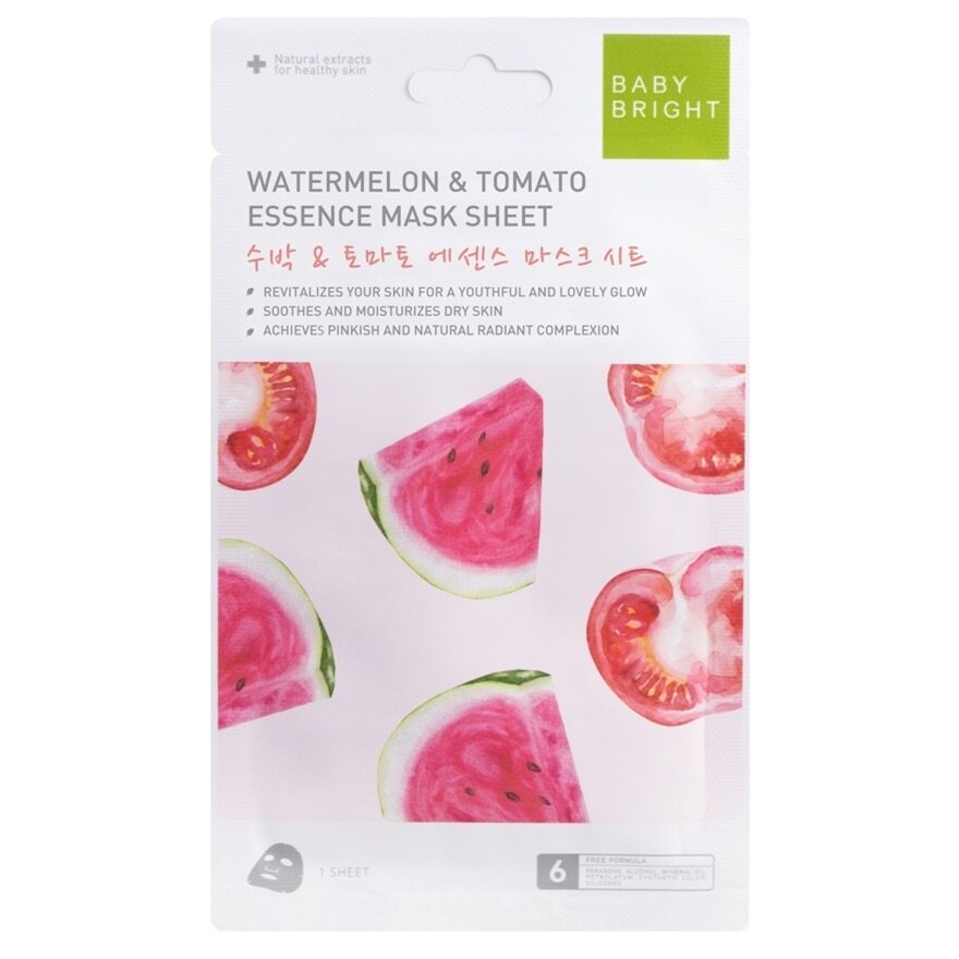Baby Bright Mask Sheet Watermelon  Tomato Essence 1'S - Watermelon