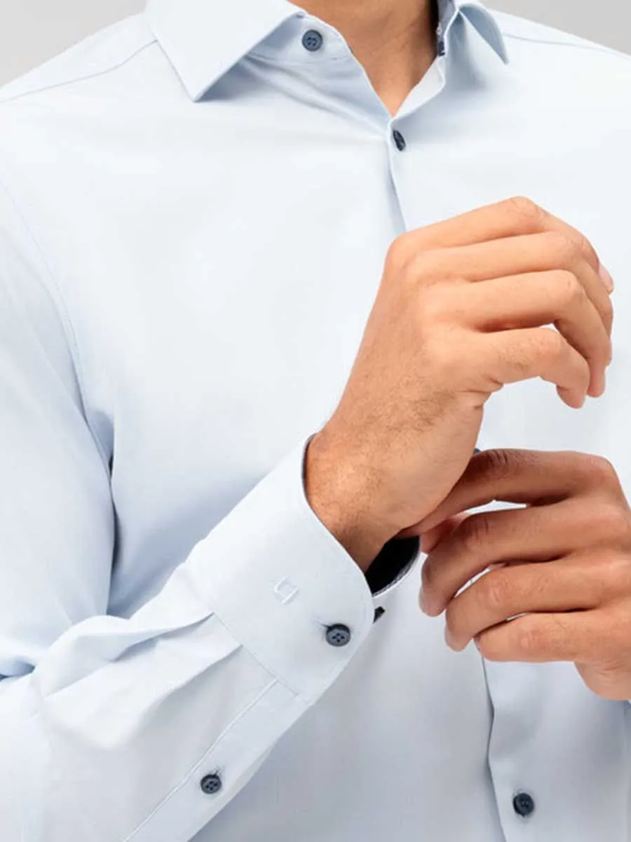 OLYMP CLIMATE CONTROL - MEN SHIRT LONG SLEEVES BODY  FIT BLUE