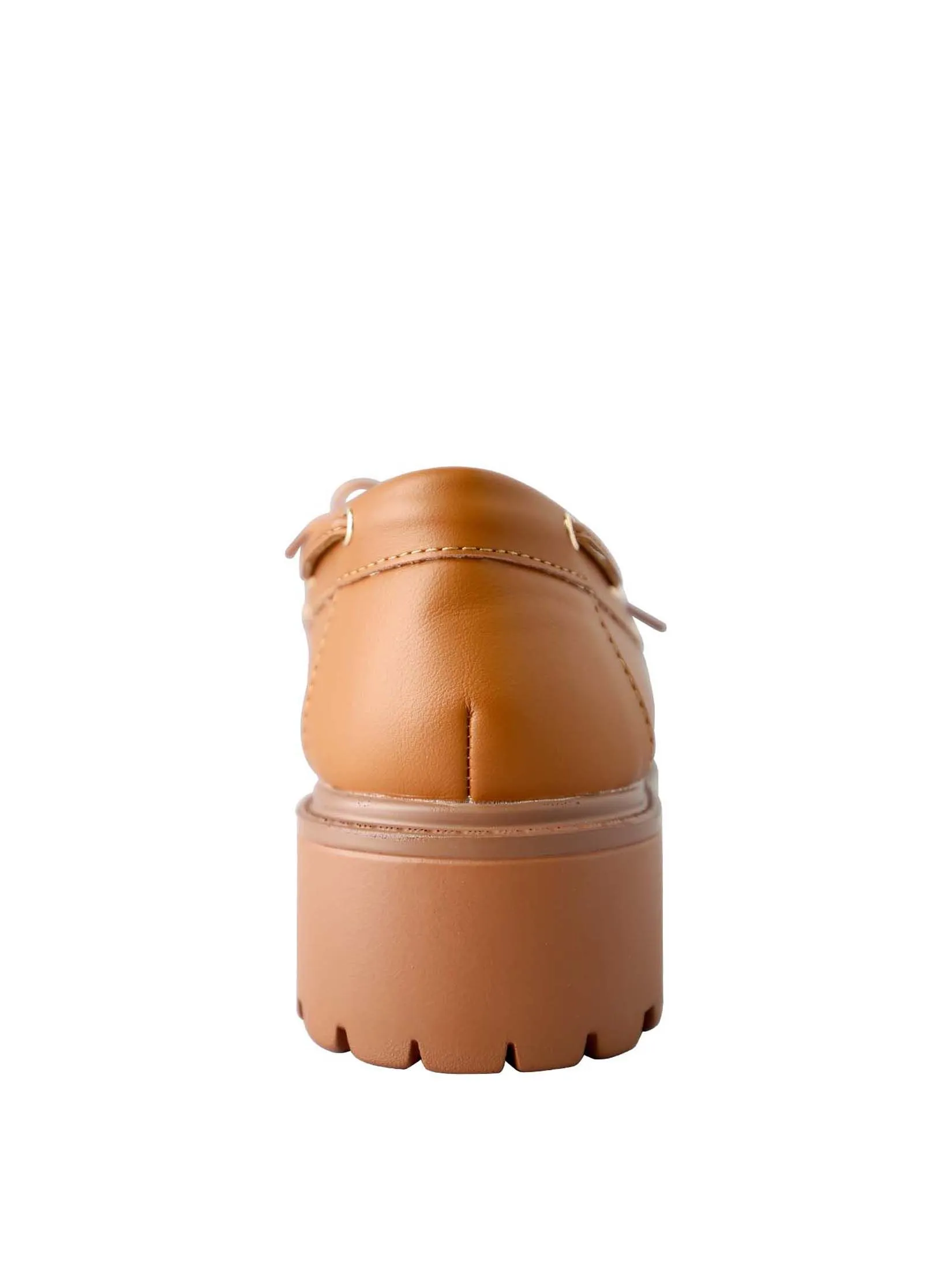 VILLAINS SF ZEAL Women's Platform Loafer Heels BROWN