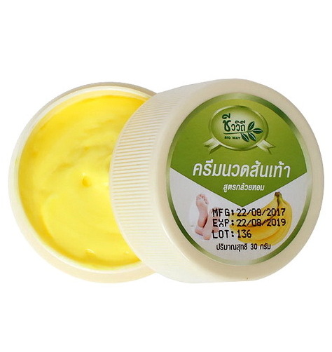 Банановый смягчающий крем от трещин на пятках Bio Way 30 гр