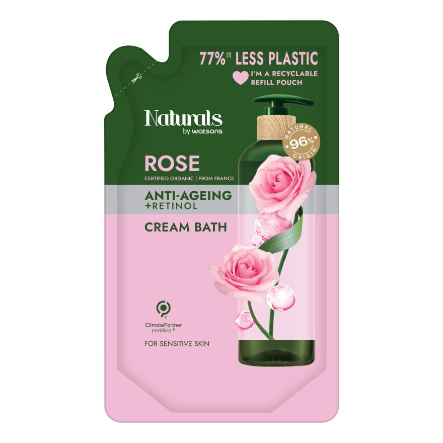 Naturals by Watsons Rose Cream Bath 450ml (Refill)