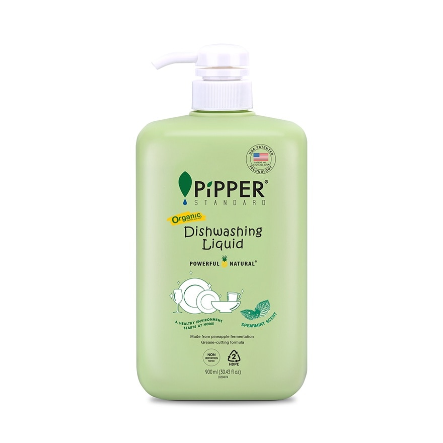 Pipper Standard Dish Washing Liquid Spearmint Scent 900 Ml. - Green