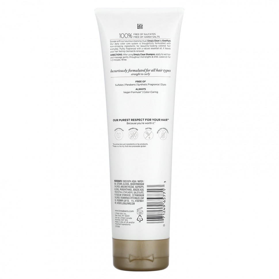 L'Oréal, EverPure, кондиционер Simply Clean, эфирное масло, 250 мл (8,5 жидк. Унции)