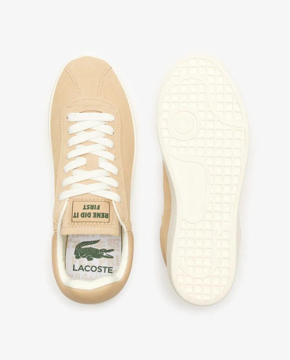 LACOSTE Light Brown Women’s Baseshot Tonal Leather Trainers
