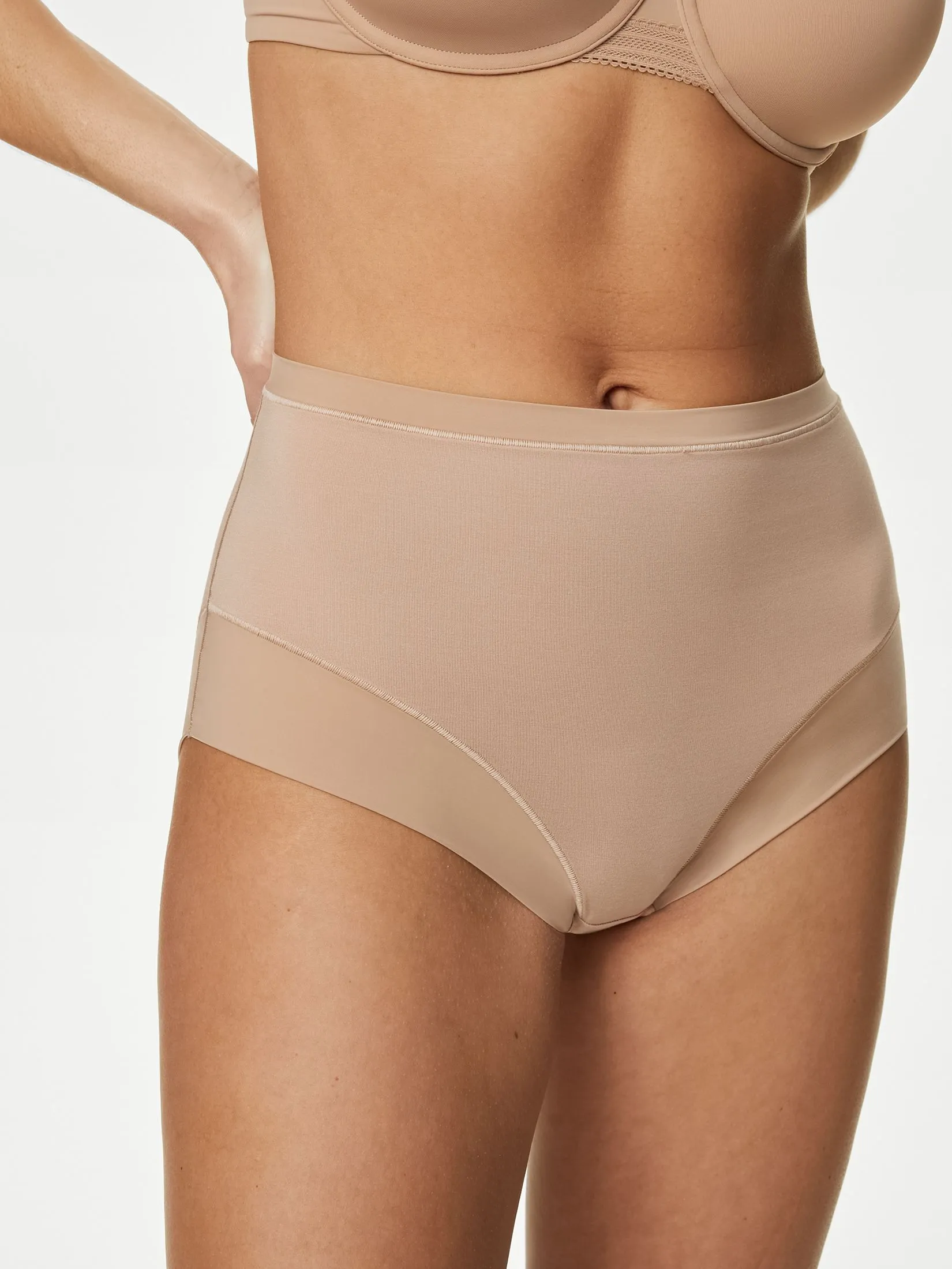 MARKS & SPENCER Women Briefs Flexifit Full 3pk Almond