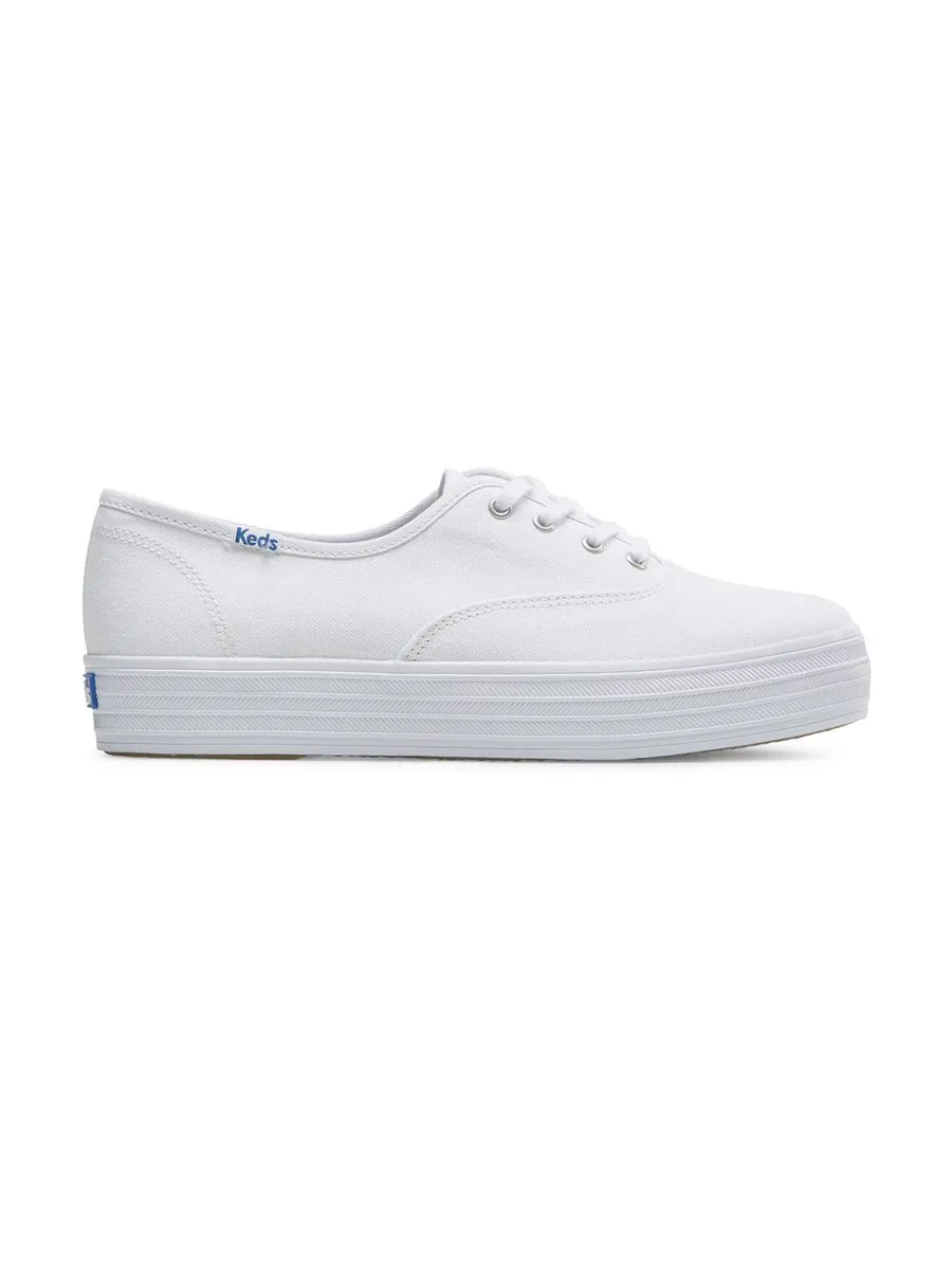 KEDS White The Platform Canvas Size - 5 US