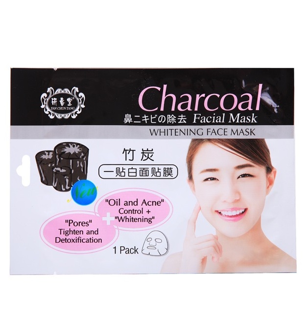 Осветляющая тканевая маска для проблемной кожи с бамбуковым углем 30 мл