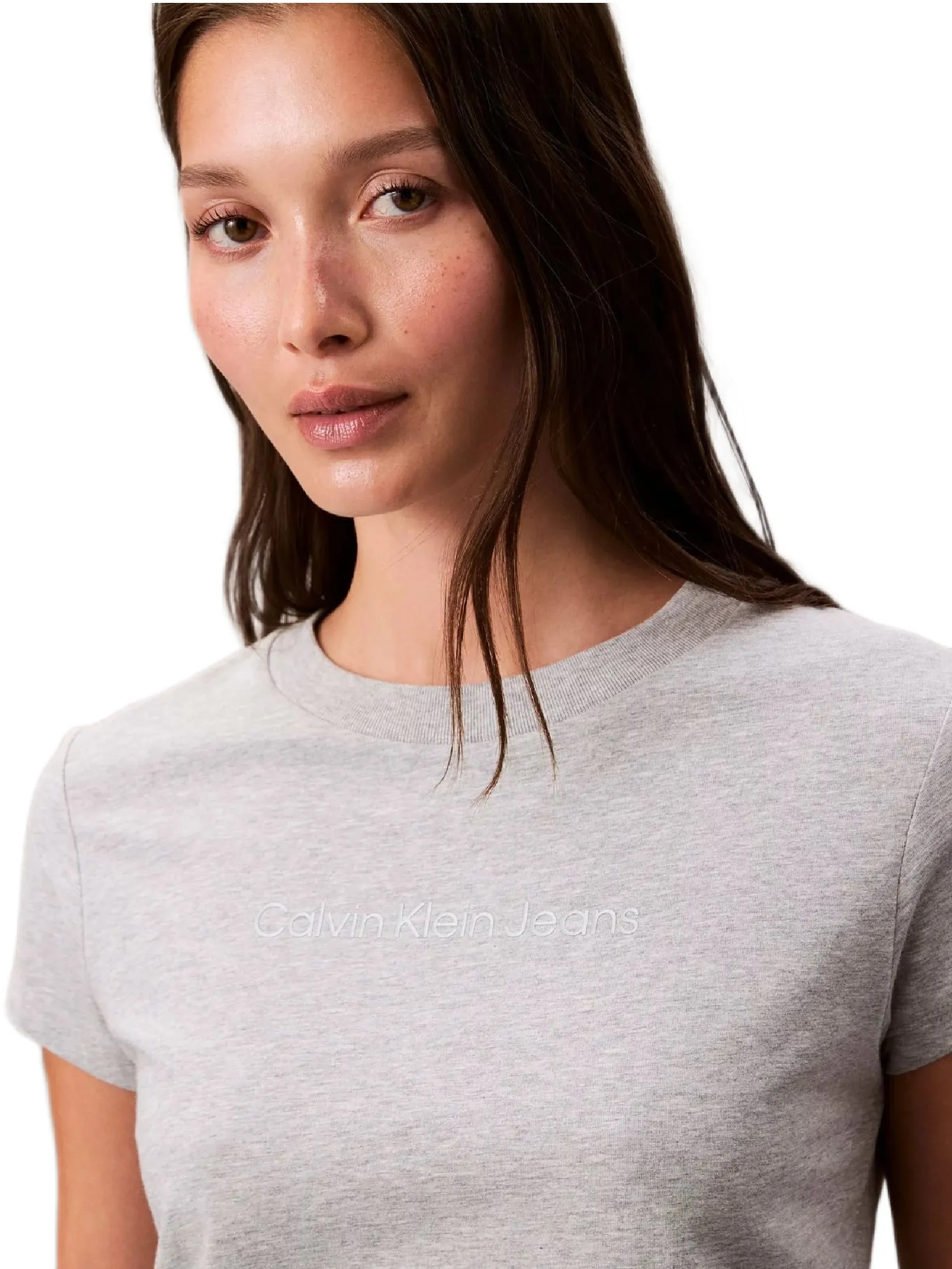 CALVIN KLEIN Women s Baby Short Sleeve T-Shirt Grey