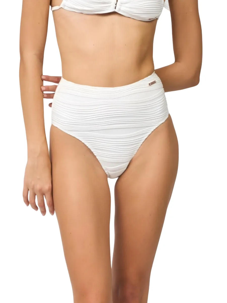 VANESSE WOMEN HIGH WAISTED BIKINI BOTTOM (029071) White