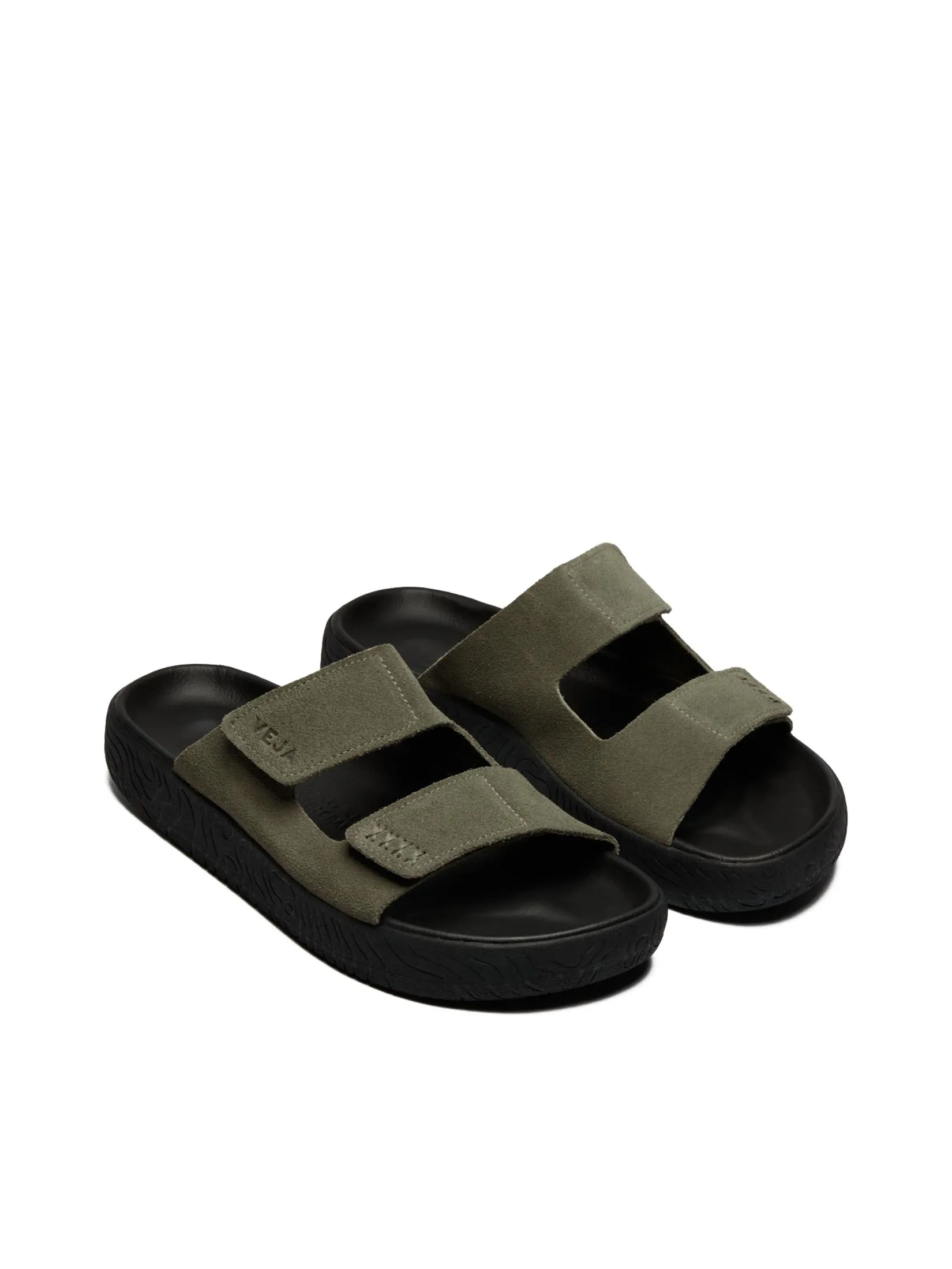 VEJA Women Slide Sandals Etna SS25 Kaki Black