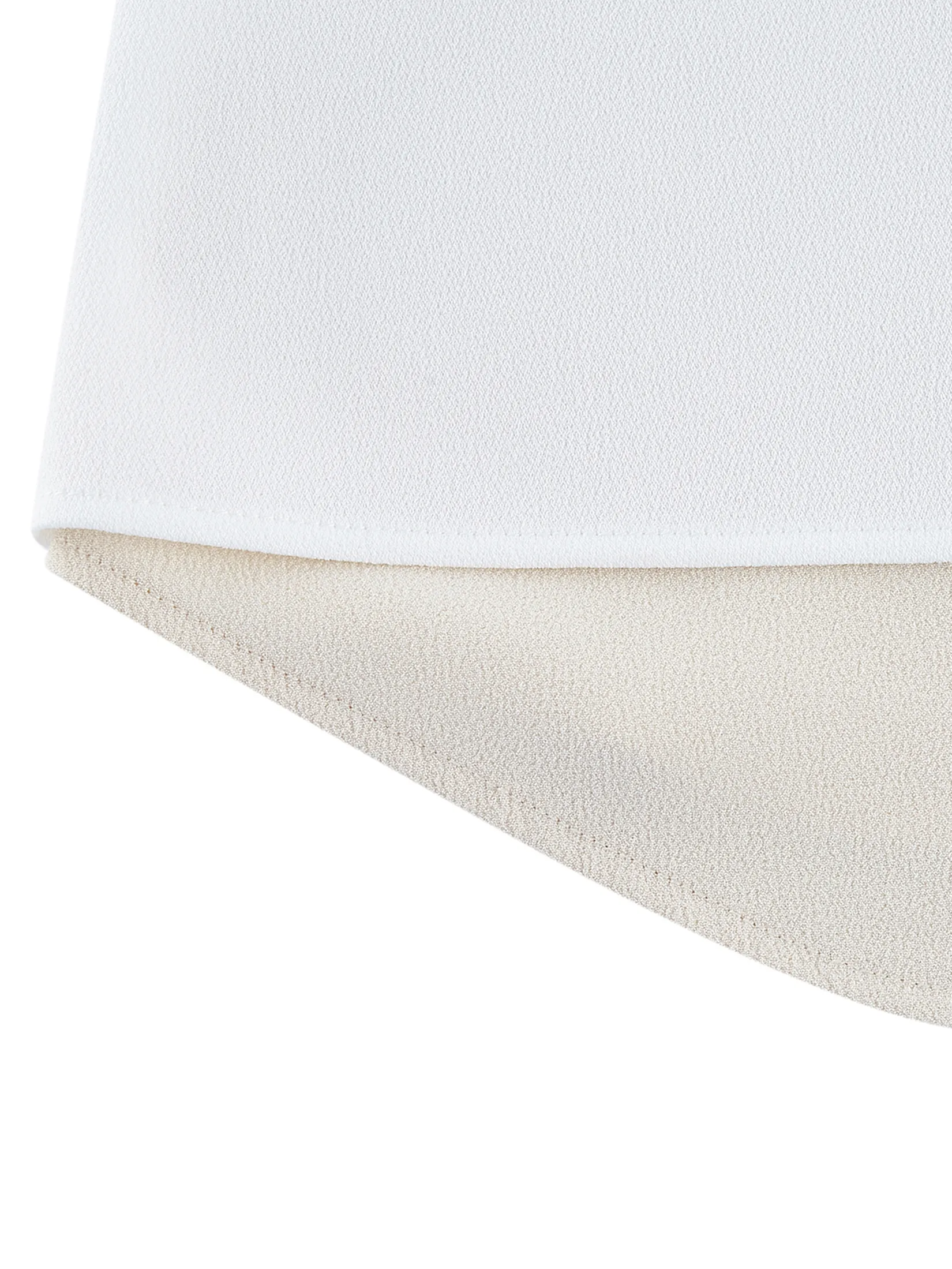 G2000 Women Clothing Crepe Colour Block Stand Long Sleeve Collar Blouse Regular Fit - Off-White